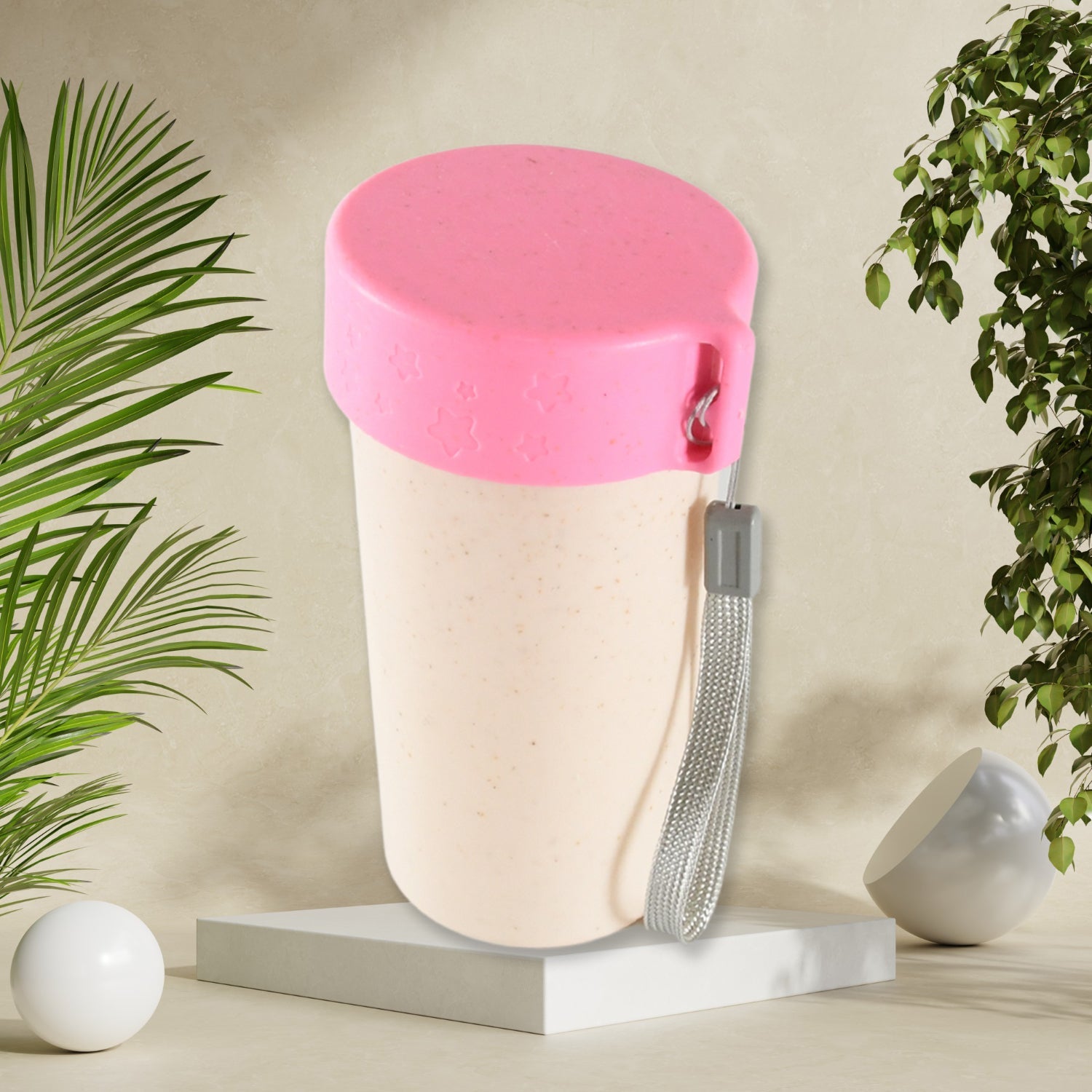 Travel Coffee Cup Portable Water Bottle Wheat Straw Coffee Tea Mug Coffee Mug with Lids for Coffee Tea (300 ML Approx) Travel Coffee Cup Portable Water Bottle Wheat Straw Coffee Tea Mug Coffee Mug with Lids for Coffee Tea (300 ML Approx)